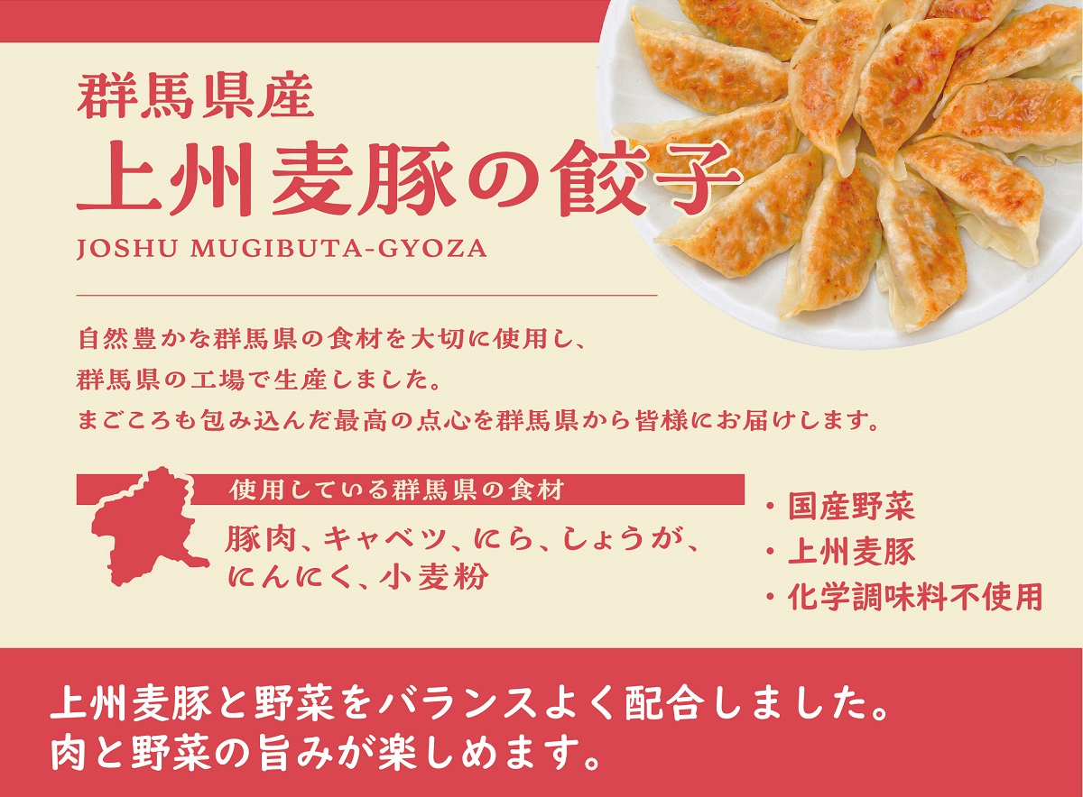 群馬県産上州麦豚の餃子