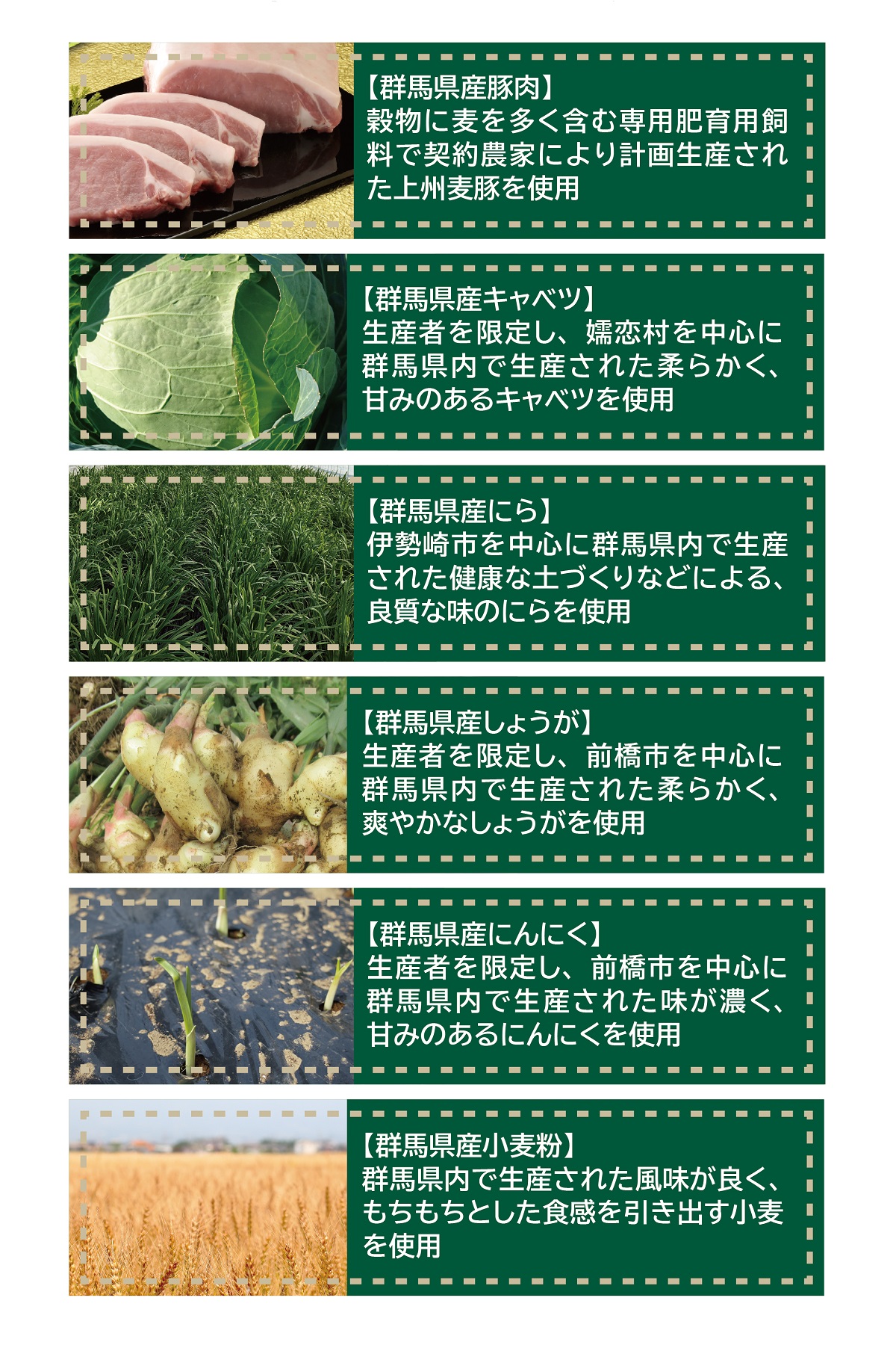 群馬県産にらの餃子