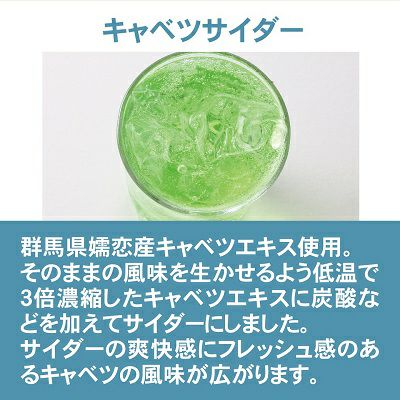 キャベツサイダー (340ml×24本) 群馬県嬬恋産キャベツエキス使用